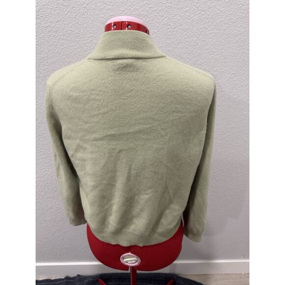Turtleneck Sweater Long Sleeve Knit Top Sage Green Classic Style - Picture 2 of 5